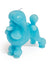 Light Blue Poodle Candle