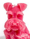 Dusky Pink Minature Schnauzer Candle