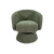 Manon khaki chenille swivel armchair with compact rounded frame - Sohowells