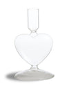 Clear Glass Heart Candle Holder