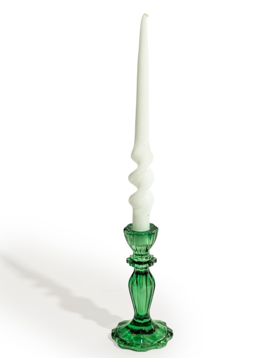 Dark Green Classic Glass Candle Holder (to be bought in qtys of 6)