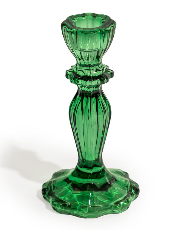 Dark Green Classic Glass Candle Holder (to be bought in qtys of 6)