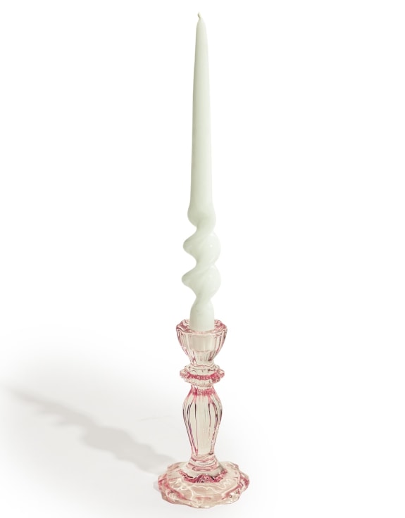 Pink Classic Glass Candle Holder (to be bought in qtys of 6)