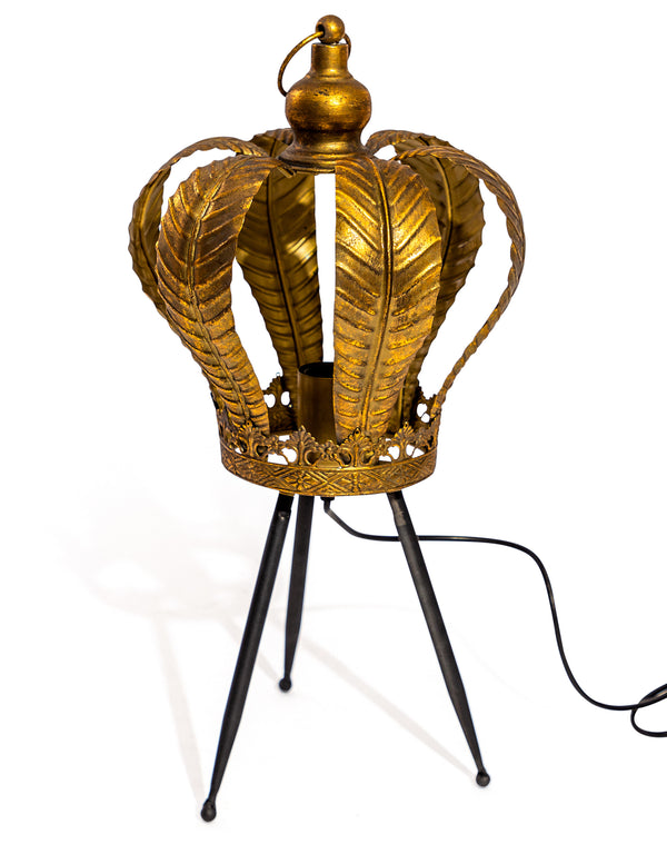 Gold Metal Crown Table Lamp (to be bought in qtys of 2)