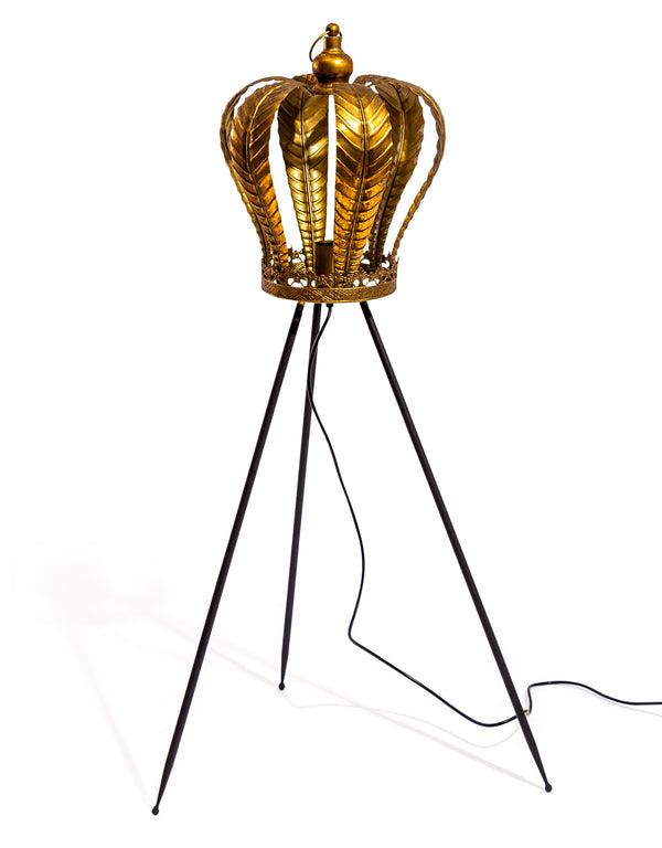 Gold Metal Crown Floor Lamp (to be bought in qtys of 2)