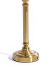 Ribbed Brass Rechargeable Table Lamp with Oatmeal Shade