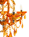 Amber 5 Branch Murano Chandelier