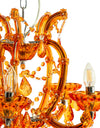 Amber 5 Branch Murano Chandelier