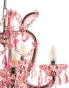 Rose Pink 5 Branch Murano Chandelier