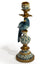 Antiqued Ornate Blue/White Parrot Candle Holder - LH