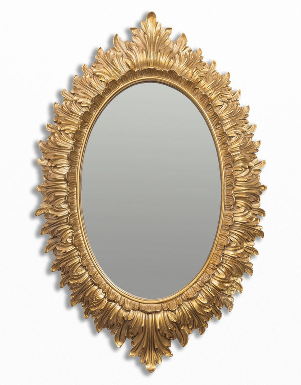 Antique Gold Layered Leaf Wall Mirror