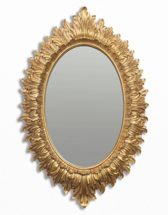 Antique Gold Layered Leaf Wall Mirror