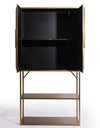 Industrial Gold "Fitzgerald" Extra-Tall Cabinet with Shelves