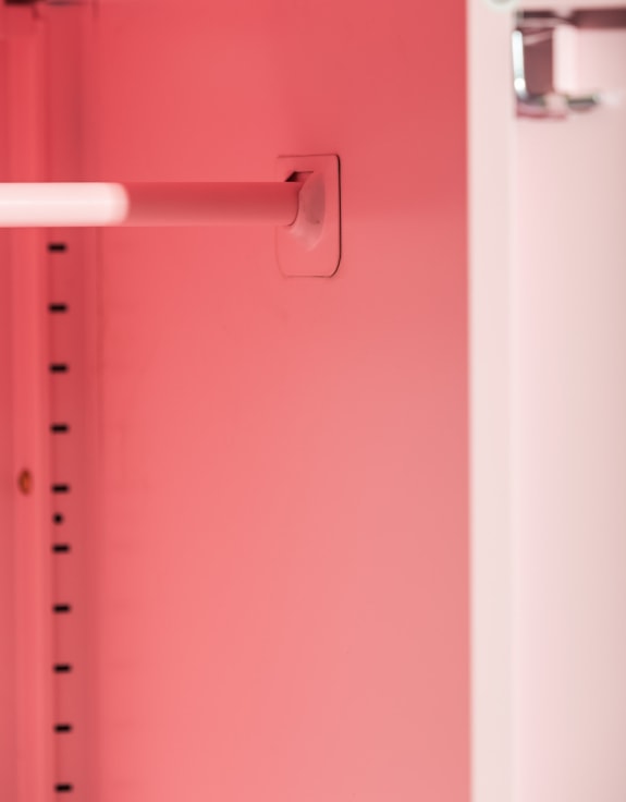 Tall Steel Metal Locker in Baby Pink