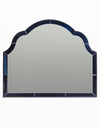 Overmantle Blue "Venus" Glass-Framed Wall Mirror