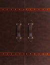 Soho Steamer Extra Large Brown Leather Two-Door Wine / Bar Cabinet