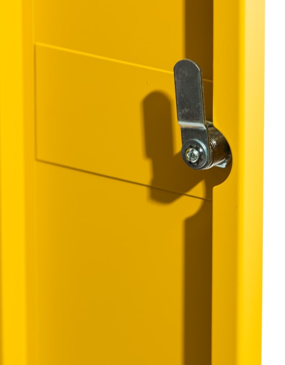 Tall Steel Metal Locker in Mustard Yellow