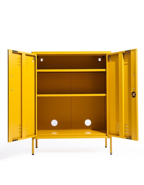 Medium Steel Metal Locker in Mustard Yellow