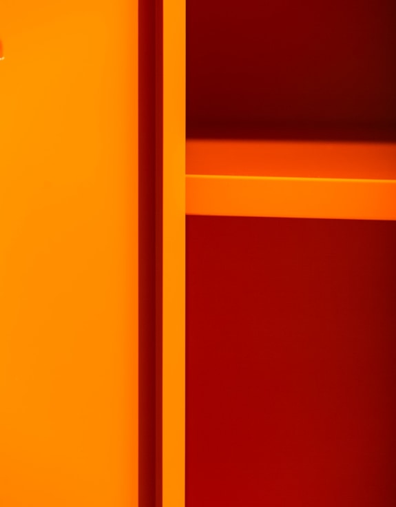 Medium Steel Metal Locker in Burnt Orange