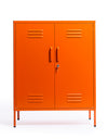 Medium Steel Metal Locker in Burnt Orange