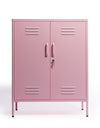 Medium Steel Metal Locker in Baby Pink