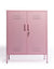 Medium Steel Metal Locker in Baby Pink