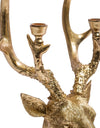 Gold Stag Head Candle Holder