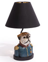 Gentry Pug Table Lamp w/ Black, Gold-Lined Shade
