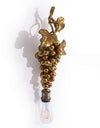 Antique Gold Grape Vine Wall Lamp