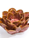 Mottled Pink Floral Ceramic Tealight Holder (to be bought in qtys of 4)