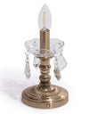 Ornate Brass Rechargeable Table Lamp