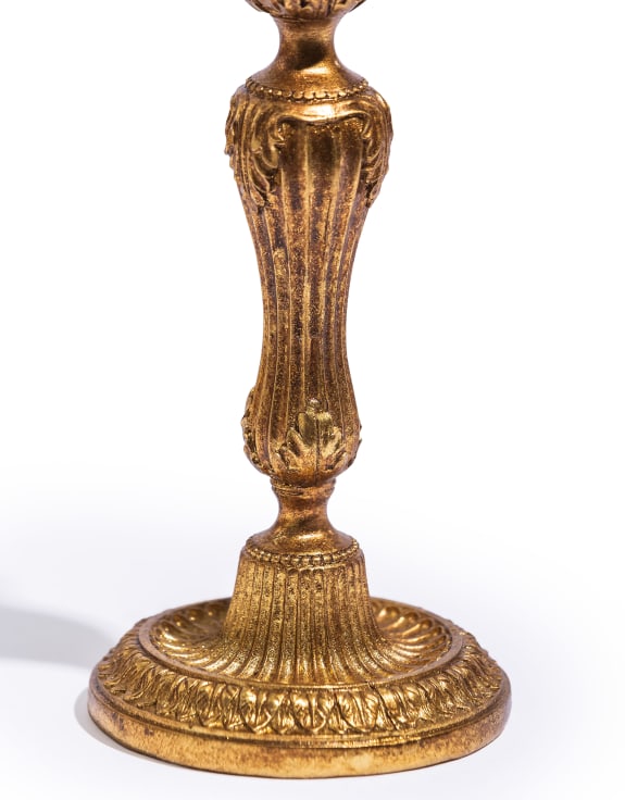 Medium Antique Gold Empire Candlestick
