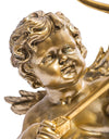 Antique Gold Standing Cupid Cherub Table Lamp