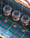 Luxury Tartan 4-Person Picnic Hamper w/ Leather Handles & Accessories