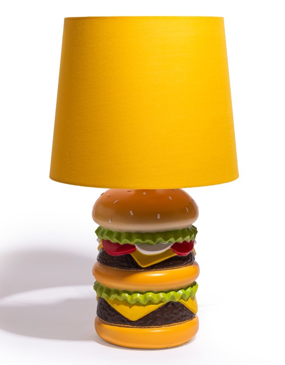 Classic Burger Table Lamp w/ Mustard Shade (to be bought in qtys of 2)