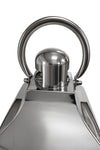 Medium Square Polished Steel and Glass Lantern