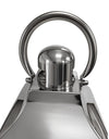 Large Square Polished Steel and Glass Lantern