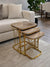 Jersey Square Nest Of Tables Set - 3 Pieces Nesting Table Engineered Wood Top