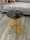 Bishop Round Nest Of Tables Set - 3 Pieces Nesting Table Tempered Glass Top
