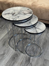 Emed Round Nest Of Tables Set - 3 Pieces Nesting Table Wood Top