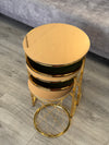 Tenerife Round Nest Of Tables Set - Mirror Top 3 Pieces Nesting Table