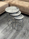 Deria Round Nest Of Tables Set - 3 Pieces Nesting Table Wood Top