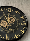 Berlin Moving Gears DecorativeWall Clock Oversize Extra Large 23 Inch/60 cm Gold