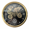 Exotic Map Moving Gears Decorative Wall Clock Oversize Extra Large 23 Inch/60 cm