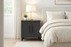 Lumen anthracite two door bedside cabinet with internal shelf - Sohowells