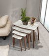 VH Vega nesting coffee table set - White Marble Pattern