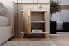 Additional view of Adela light pine effect bedside cabinet - Sohowells