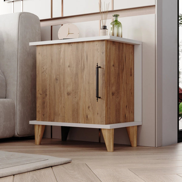 Further view of Adela bedside cabinet with open shelving - Sohowells