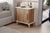 Adela light pine effect bedside cabinet with two open shelves and cupboard - Sohowells
