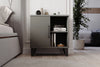 Further view of anthracite three compartment bedside cabinet - Sohowells